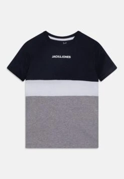 Jack & Jones Junior Jjereid Blocking Tee - Camiseta Estampada - Navy Blazer