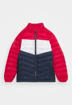 Jack & Jones Junior Jjehero Puffer Collar - Chaqueta De Entretiempo - Navy Blazer/White/Red