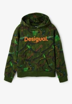 Desigual Camouflage - Jersey Con Capucha - Green