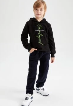 DeFacto Regular Fit - Jersey Con Capucha - Black