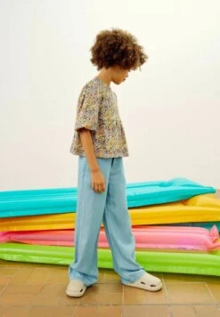 NAME IT Wide Leg - Vaqueros A Campana - Light Blue Denim