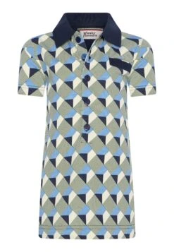 Geometric- Polo - Blue