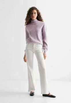 Mango Kids Slitflar - Vaqueros A Campana - Blanc Cassé