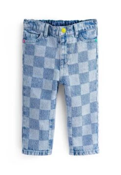 Next Checkerboard Standard - Vaqueros Slim Fit - Light Blue Denim