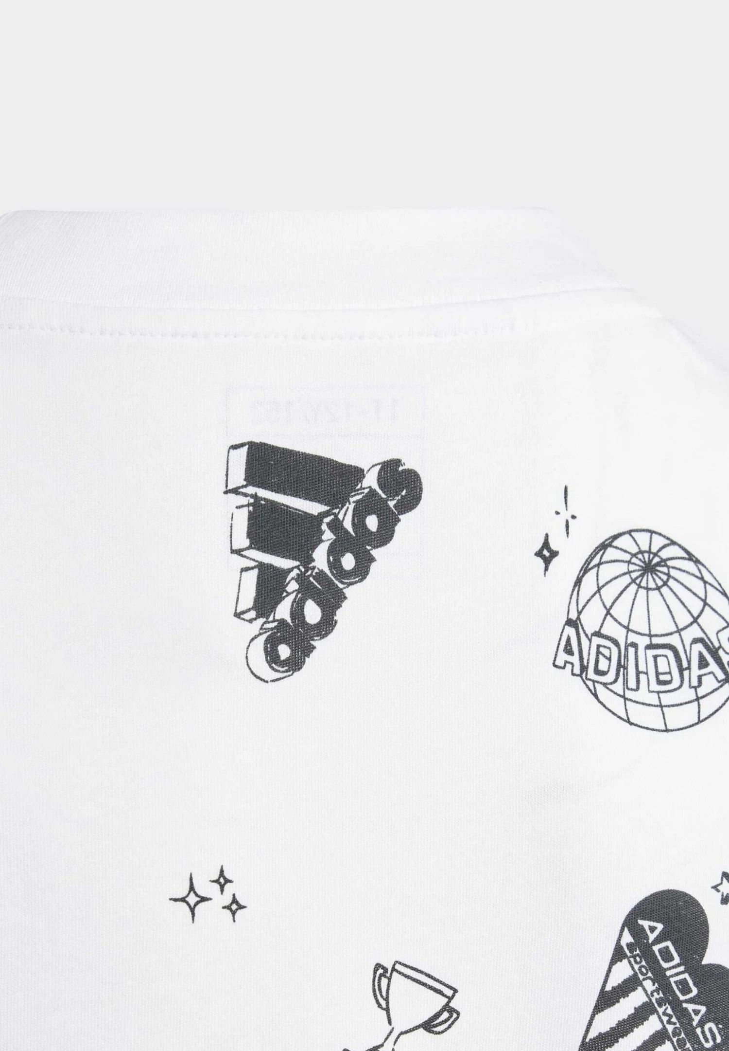 Adidas Sportswear Brand Love Allover Print Crop- Camiseta Estampada - White Black Black 5 Adidas Sportswear Brand Love Allover Print Crop- Camiseta Estampada - White Black Black - Imagen 5