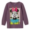 NAME IT Fjerina Minnie Top Wdi - Camiseta De Manga Larga - Arctic Dusk