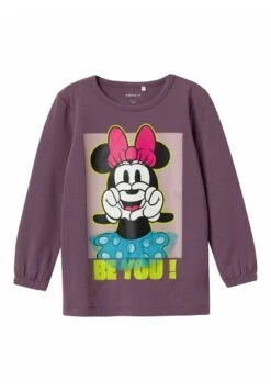 NAME IT Fjerina Minnie Top Wdi - Camiseta De Manga Larga - Arctic Dusk
