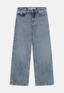 Calvin Klein Jeans Wide Leg Salt Pepper Light - Vaqueros Boyfriend - Blue Denim