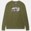 Jack & Jones Junior Jcodust Crew Neck - Sudadera - Olive Branch