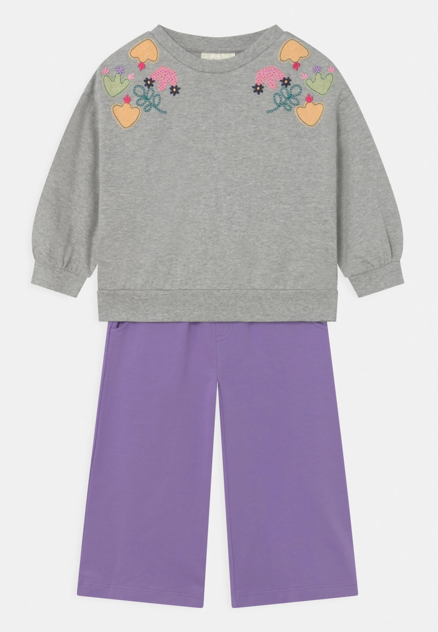 Sense Organics Badia Pants Set- Sudadera - Grey Melange/Purple