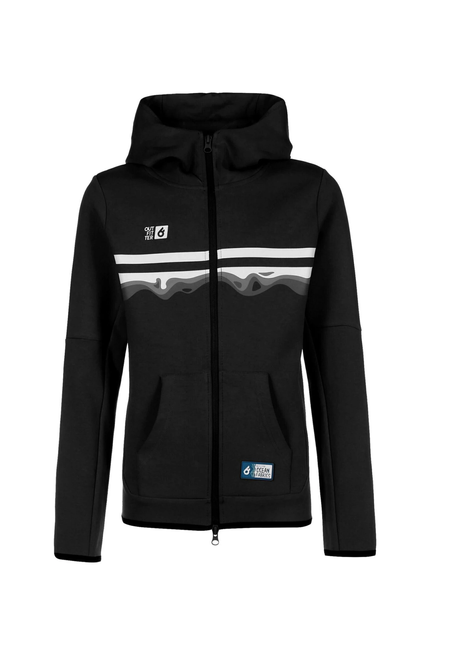 OUTFITTER Ocean Fabrics Tahi Zip-Hoodie Kinder - Sudadera Con Cremallera - Black Beauty 1 OUTFITTER Ocean Fabrics Tahi Zip-Hoodie Kinder - Sudadera Con Cremallera - Black Beauty