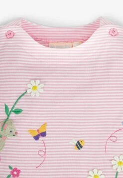 Jojo Maman Bebe Stripe Mouse Appliqué Standard. - Camiseta Estampada - Pale Pink -Ropa Ventas cb08388857074575b66b74bf98b00bbe