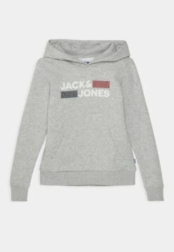 Jack & Jones Junior Jjecorp Logo- Jersey Con Capucha - Light Grey Melange
