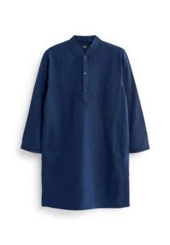 Next Long Embroidered - Camisa - Navy Blue