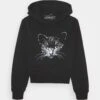 Mister Tee Kids Cat Cropped Hoody - Jersey Con Capucha - Black
