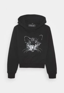 Mister Tee Kids Cat Cropped Hoody - Jersey Con Capucha - Black