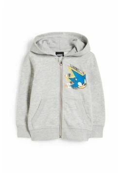 Sonic - Sudadera Con Cremallera - Light Gray Melange